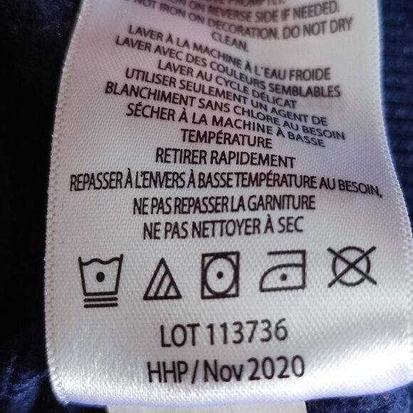 Fila extra long hoodie blue and red with graphic women's youth size XXL (18-20) - Picture 6 of 9